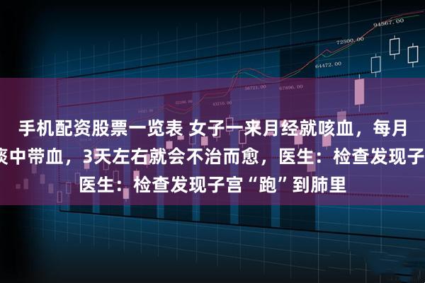 手机配资股票一览表 女子一来月经就咳血,每月经历口鼻出血痰中带血,3天左右就会不治而愈,医生:检查发现子宫“跑”到肺里